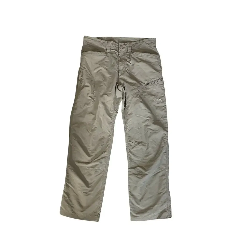 North Face Men’s Lightweight Hiking Pants Khaki Tan Nylon Outdoor Trail sz 32